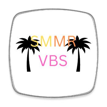 SOMMER Vibes - Viereckiger Kühlschrankmagnet - Weiß - Vorne