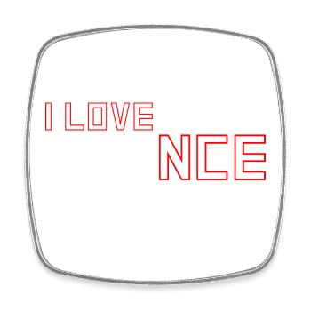 I Love Trance - Viereckiger Kühlschrankmagnet - Weiß - Vorne