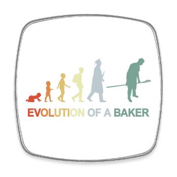 Vintage Baker Evolution - Square fridge magnet - white - Front