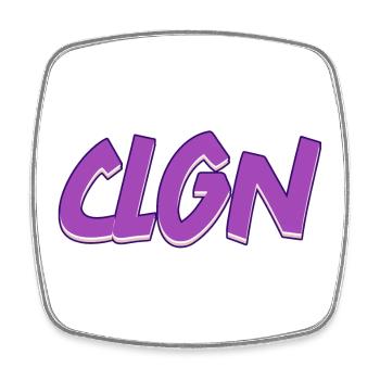 CLGN | Kurzform Köln - Viereckiger Kühlschrankmagnet - Weiß - Vorne