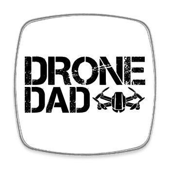 Drone Dad lustige Sprüche Symbol Drohnen Flieger - Viereckiger Kühlschrankmagnet - Weiß - Vorne