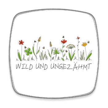 wiesenblume wild und ungezähmt wildblume blume - Viereckiger Kühlschrankmagnet - Weiß - Vorne