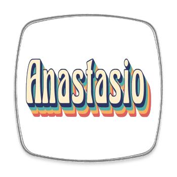 Anastasio t-shirt rétro vintage t-shirt cadeau - Magnet carré - blanc - Devant