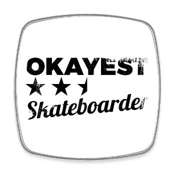 Skateboarder - Viereckiger Kühlschrankmagnet - Weiß - Vorne