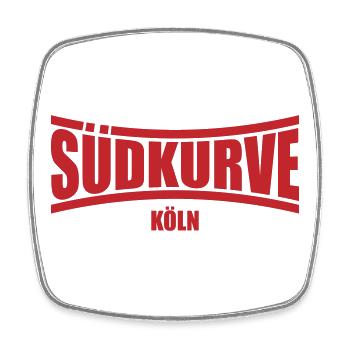 Südkurve Köln | Farbe änderbar - Viereckiger Kühlschrankmagnet - Weiß - Vorne