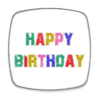 ALLES GUTE ZUM GEBURTSTAG. ALLES GUTE ZUM GEBURTSTAG. JAHRESTAG. - Viereckiger Kühlschrankmagnet - Weiß - Vorne