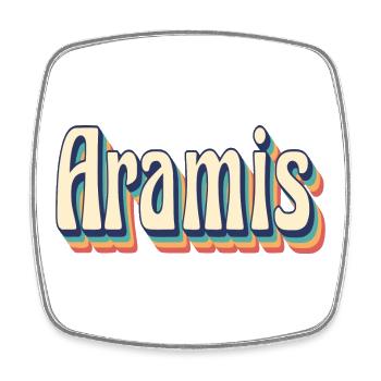 Vintage Retro Aramis T-Shirt T-Shirt Gift Idea - Square fridge magnet - white - Front