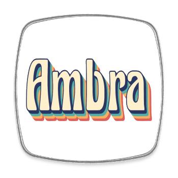 Vintage rétro ambre T-Shirt T-Shirt idée cadeau - Magnet carré - blanc - Devant