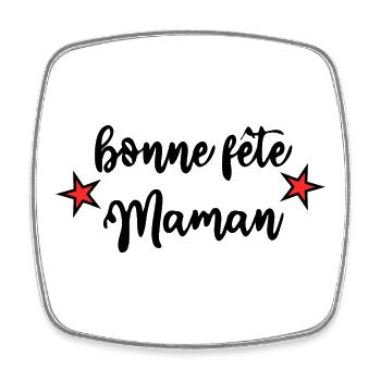 MOM. MOTHER'S DAY. HAPPY MOTHER'S DAY - Square fridge magnet - white - Front