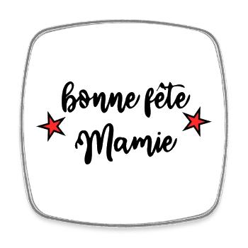 MOM. MOTHER'S DAY. HAPPY BIRTHDAY - Square fridge magnet - white - Front