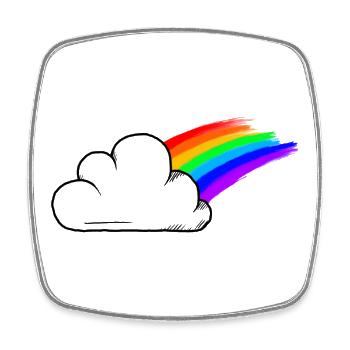 Couleurs arc-en-ciel de la fierté / RVB - Magnet carré - blanc - Devant