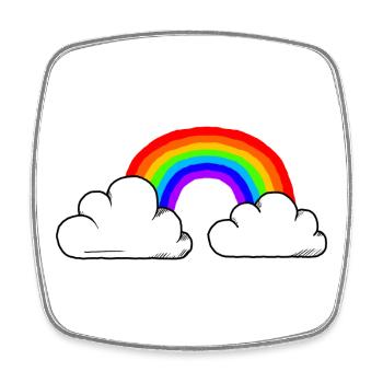 Teh Connection Pride Rainbow Colours / RGB - Square fridge magnet - white - Front