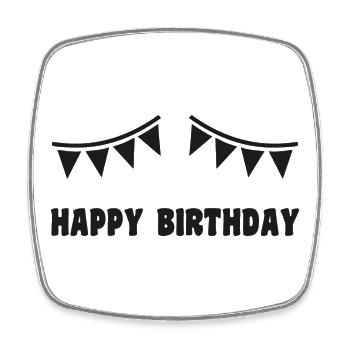 ALLES GUTE ZUM GEBURTSTAG. ALLES GUTE ZUM GEBURTSTAG. JAHRESTAG. - Viereckiger Kühlschrankmagnet - Weiß - Vorne