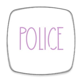 Polizist stolze Tochter süßes Geschenk - Viereckiger Kühlschrankmagnet - Weiß - Vorne