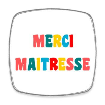 THANK YOU. MISTRESS. MASTER. THANK YOU MISTRESS - Square fridge magnet - white - Front