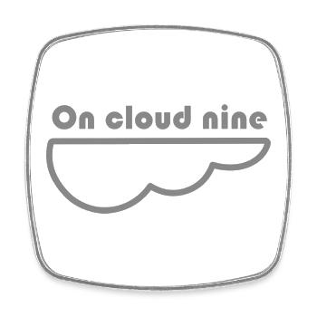 Feel good - On cloud nine - Square fridge magnet - white - Front