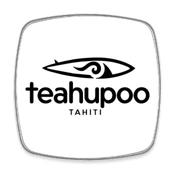 Teahupoo Tahiti Surf - Square fridge magnet - white - Front