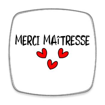 MISTRESS. THANK YOU. THANK YOU MISTRESS - Square fridge magnet - white - Front