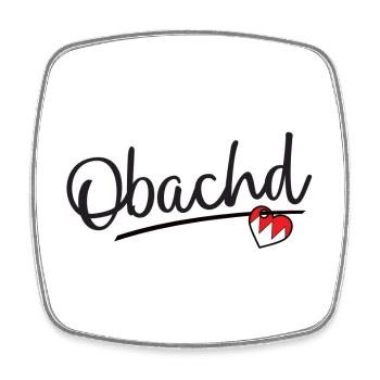 Obachd - Magnet carré - blanc - Devant