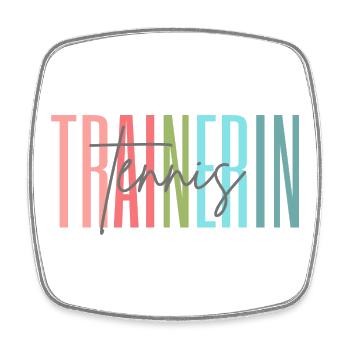 Trainerin Tennis Tennistrainerin Geschenk - Viereckiger Kühlschrankmagnet - Weiß - Vorne