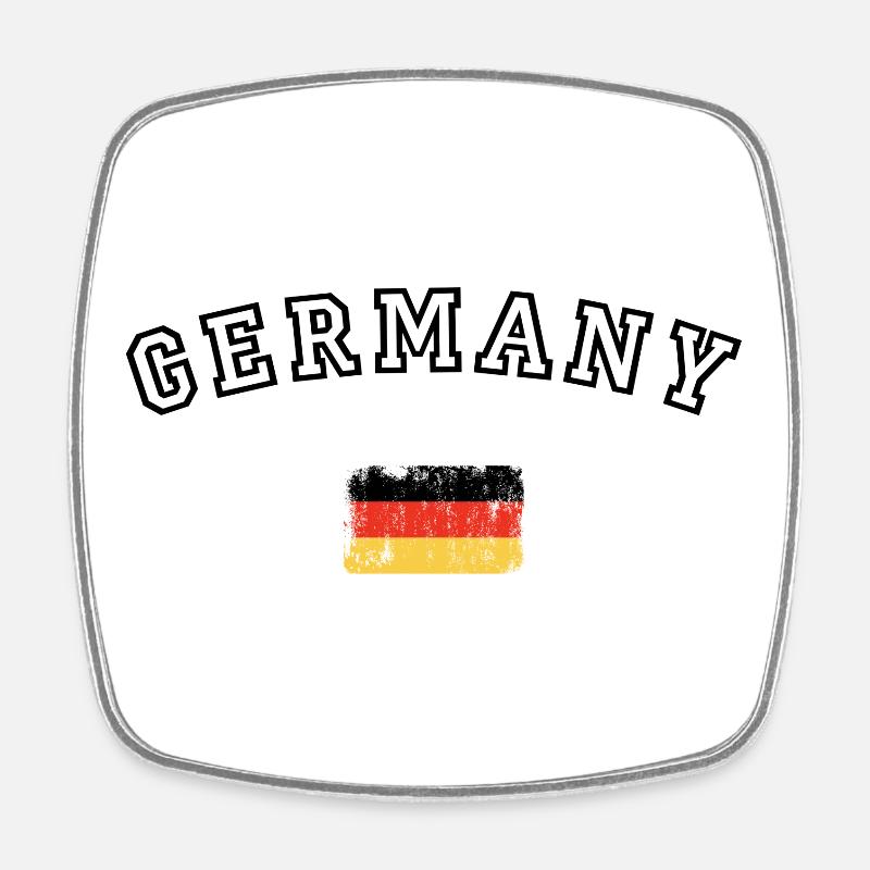 Drapeau allemand à rayures Pop Art - Magnet carré - blanc