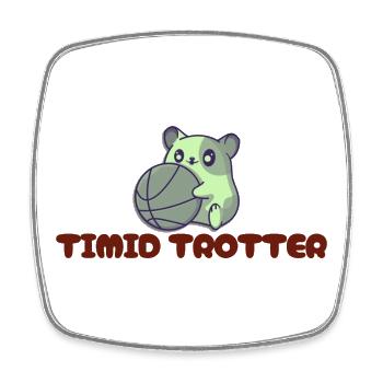 Schüchterne Trotter-Opossum-Slogans - Viereckiger Kühlschrankmagnet - Weiß - Vorne