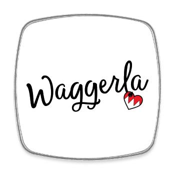 Waggerla - Square fridge magnet - white - Front