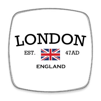 Affirmez votre Style LONDON EST 4AD ENGLAND - Magnet carré - blanc - Devant