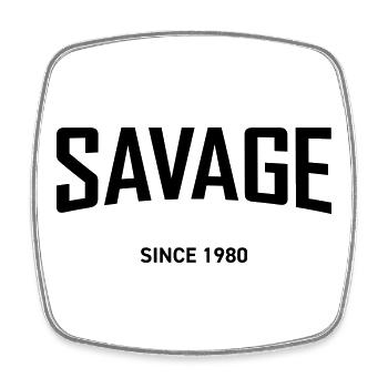 SAVAGE SEIT 1980 - Viereckiger Kühlschrankmagnet - Weiß - Vorne