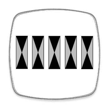 simple and unique - Square fridge magnet - white - Front