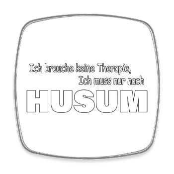 Therapy HUSUM - Square fridge magnet - white - Front
