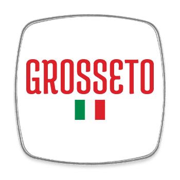 Motif Grosseto Italien Vibrant - Magnet carré - blanc - Devant
