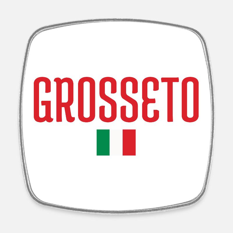 Vibrant Italian Grosseto Motif - Square fridge magnet - white