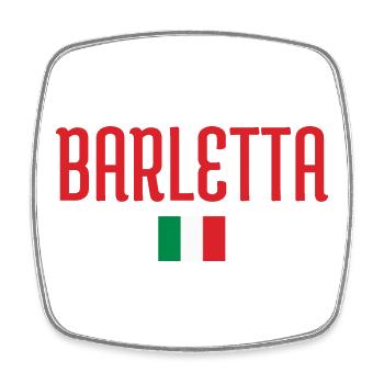 Conception du drapeau italien Barletta - Magnet carré - blanc - Devant