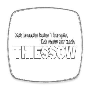 Therapie THIESSOW - Viereckiger Kühlschrankmagnet - Weiß - Vorne