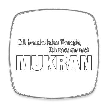 Therapie MUKRAN - Viereckiger Kühlschrankmagnet - Weiß - Vorne