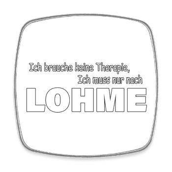 Therapy LOHME - Square fridge magnet - white - Front