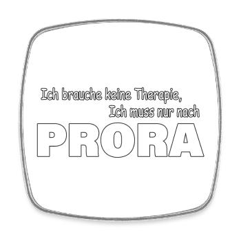 Therapie PRORA - Viereckiger Kühlschrankmagnet - Weiß - Vorne