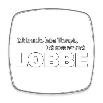 Therapie LOBBE - Viereckiger Kühlschrankmagnet - Weiß - Vorne