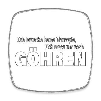 Therapie GÖHREN - Viereckiger Kühlschrankmagnet - Weiß - Vorne