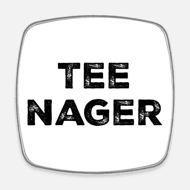 Adolescent - Magnet carré - blanc