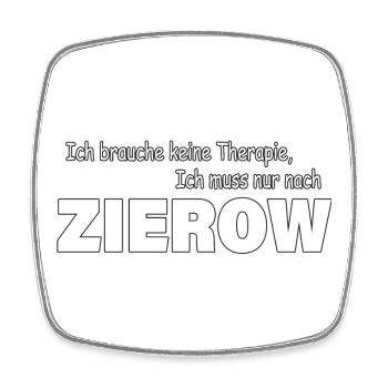 Therapie ZIEROW - Viereckiger Kühlschrankmagnet - Weiß - Vorne