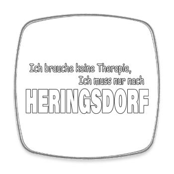 Therapie HERINGSDORF - Viereckiger Kühlschrankmagnet - Weiß - Vorne