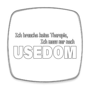 Thérapie USEDOM - Magnet carré - blanc - Devant