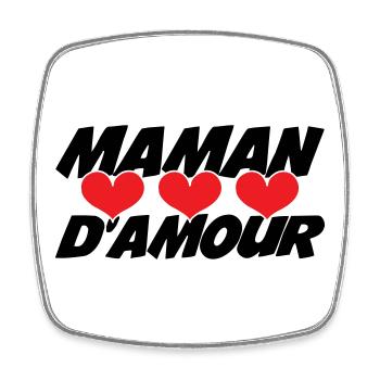 Maman d'Amour - Fête des Mères - Magnet carré - blanc - Devant