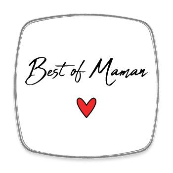 MOM. MOTHER'S DAY. HEART. FEAST. HAPPY BIRTHDAY - Square fridge magnet - white - Front