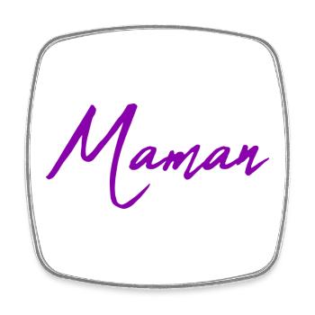 MUTTERTAG. HERZ. ALLES GUTE ZUM GEBURTSTAG. MAMA - Viereckiger Kühlschrankmagnet - Weiß - Vorne