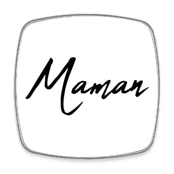 MOM. MOTHER'S DAY. HAPPY MOTHER'S DAY - Square fridge magnet - white - Front