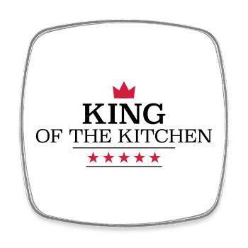 Fun gifts for men who love to cook - Square fridge magnet - white - Front