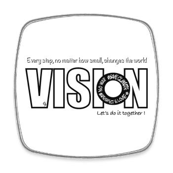 Inspirierende Vision Motiv Grafik - Viereckiger Kühlschrankmagnet - Weiß - Vorne